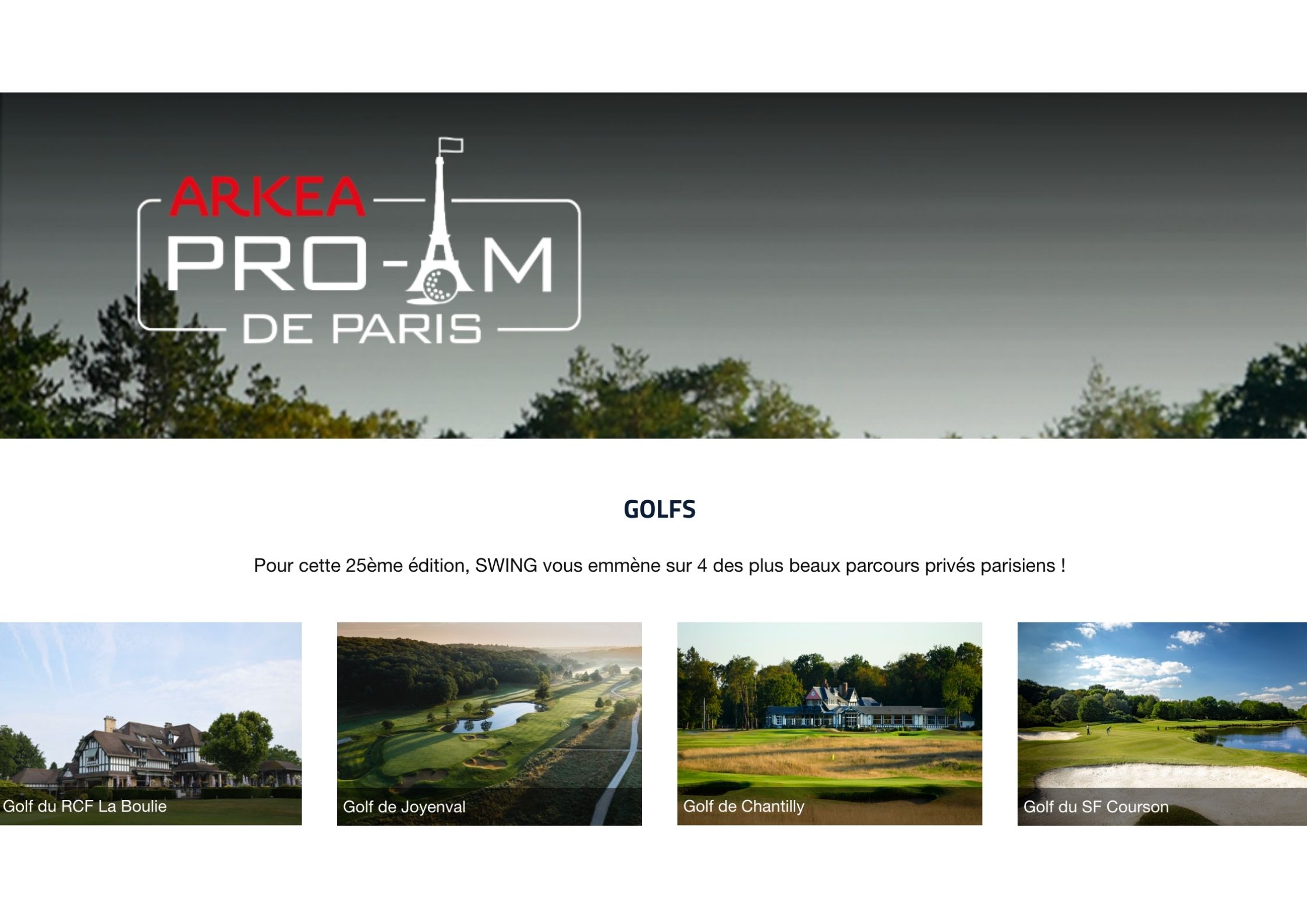 PRO-AM DE PARIS avec LA ROUTE DU SWING